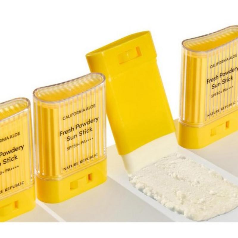 Nature Republic California Aloe Fresh Пудровый солнцезащитный стик SPF 50+ PA++++ 24 г