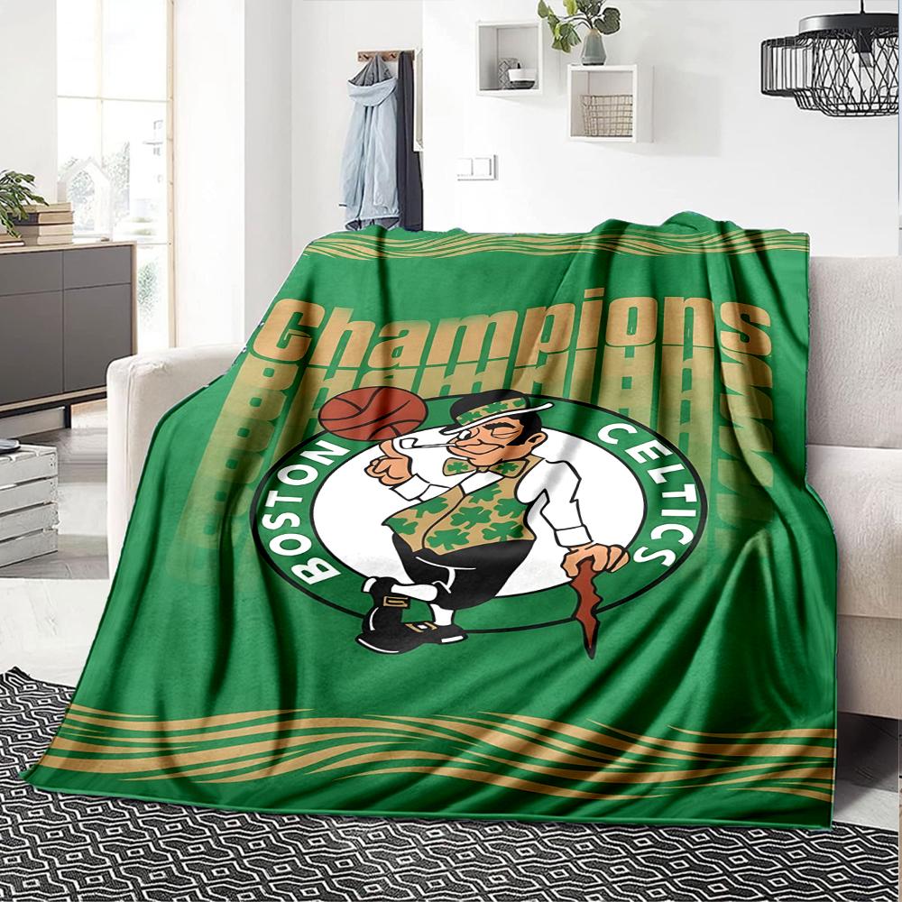 1pc Boston Celtics Blanket, Gift, for Men and Women, Soft Blanket, Good for Sofa Bed Couch Travel, Lightweight Flannel Blanket