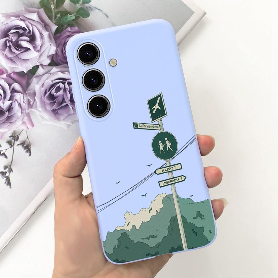 Чехол для Samsung Galaxy S24 Plus Милый Желтый Утенок Астронавт Матовый Силиконовый Мягкий Чехол для Samsung S 24 S24 Ultra S24+ 5G Funda