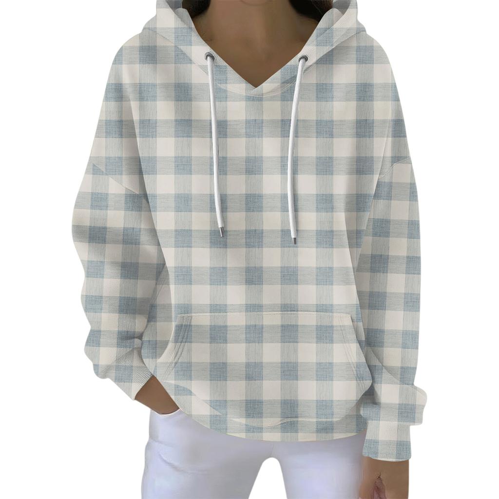 Women's Fashion Casual Hooded Loose Printed Long Sleeve Sweatshirt