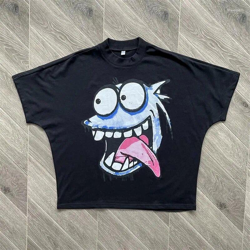 Унисекс Harajuku High Street Couple Graphic Y2k Top Cartoon Devil Graphic Футболка с принтом Oversize Gothic Streetwear Gothic