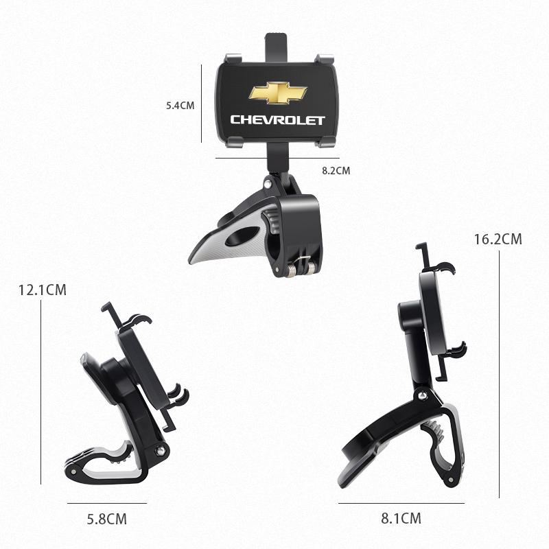 AABHK1 Dashboard Car Phone Holder Sun Visor Rearview Mirror 1200 Rotation Bracket For Chevrolet Cruze Sonic Silverado Corvette Camaro