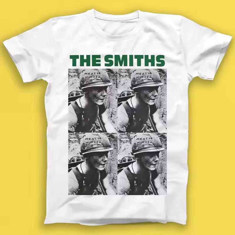 The Smiths Meat Is Murder Punk Rock Music Gift Tshirt Summer Men's and Women's Loose and Breathable T-shirt Top
