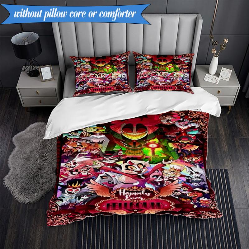 3PCS Fantasy Creatures Hotel Bedding Set,Including 1pc Duvet Cover And 2pcs Pillowcases Perfect for Bedroom, Dormitory, Fan Christmas gift