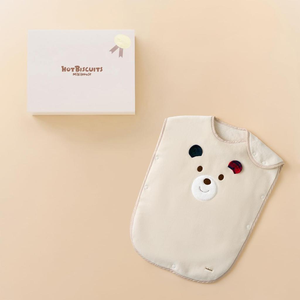 MIKI HOUSE HOT BISCUITS Cotton Sleeper Gift Set for Boys and Baby Baby One Includes Box Girls, Clothes, Gift, Ivory, Size, 74-9905-493,