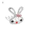 Birthday Present Crystal Party Children's Headwear Rabbit Crown Comb Hairpin