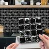 30 шт., мраморная мозаика, настенная наклейка, переводные плоские чехлы с 2D принтом для кухни, ванной комнаты, водостойкая художественная роспись