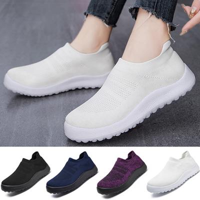 Женские кроссовки слипоны Женская обувь Дышащие сетчатые кроссовки для женщин Спортивная обувь Белая повседневная обувь Zapatillas Mujer