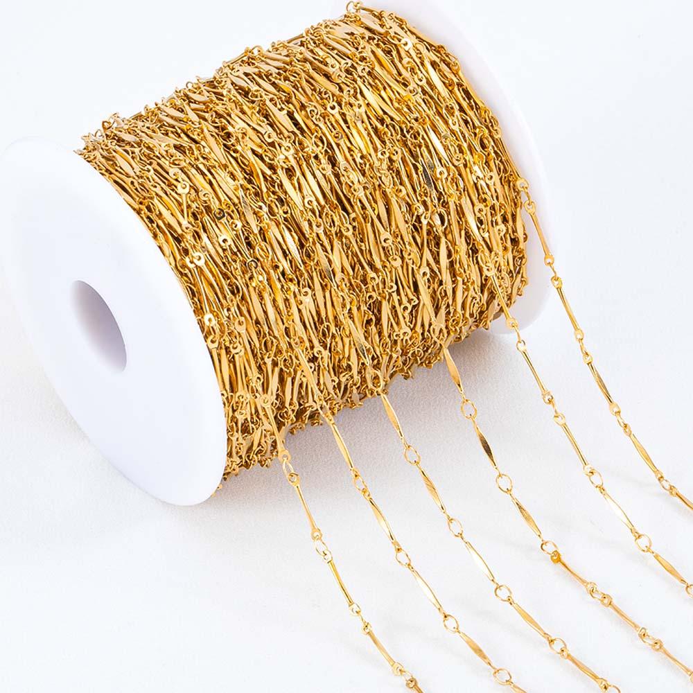 1Meter Fahsion Necklace Chain Stainless Steel 8 Shape Cross Double Loop Link Chain DIY Handmade Bracelet Material Jewelry Making
