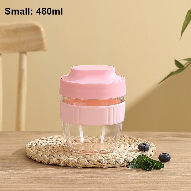 Breakfast Cup Oat Cup Nut Yogurt Salad Cup Container Set Sealed Portable Fitness School Lunch Box Food Storage Cup Bento Box New