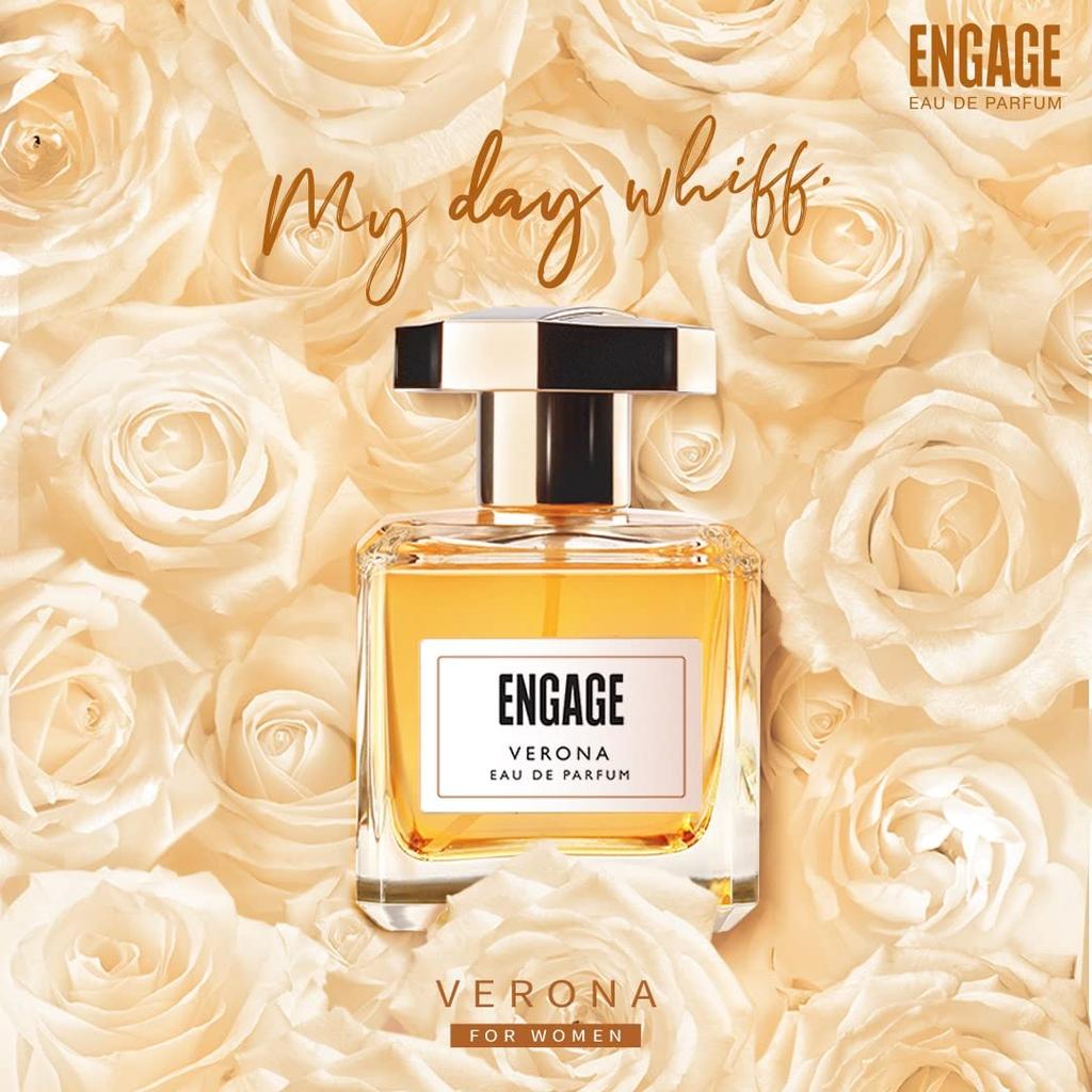 Женские духи Engage Verona, стойкие, цитрусовые и фруктовые, идеально подходят для повседневного использования, идеальный подарок для женщин, без тестера, 100 мл
