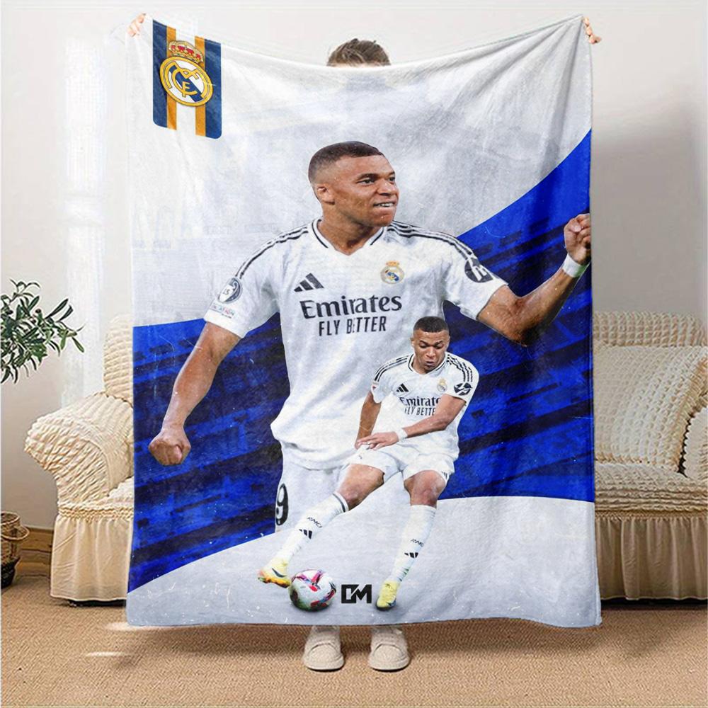 Star Player Kylian Mbappé Blanket Soft & Cozy Perfect for Livingroom Couch Chair for All Occasions Stylish Decor Gift for Travel Home Birthdays