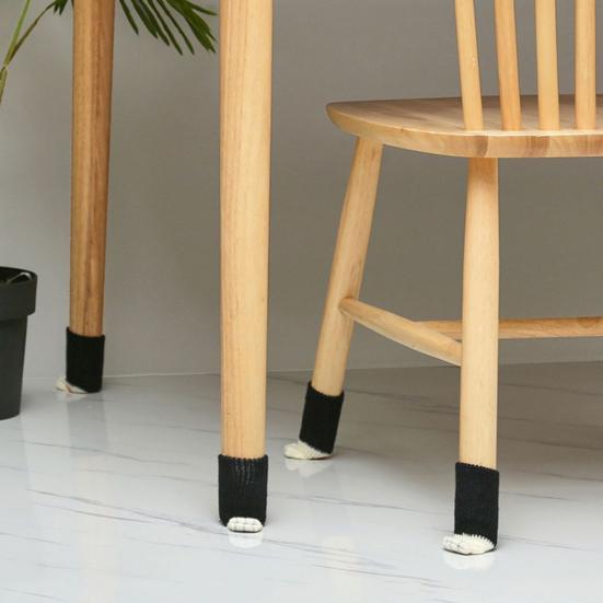4 Pcs Chair Leg Covers Noise-Reducing Chair Furniture Socks Non Slip Cat Paw Chair Leg