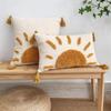 Богемная скандинавская tufted наволочка с изображением солнца - Роскошная, мягкая, однотонная для дивана
