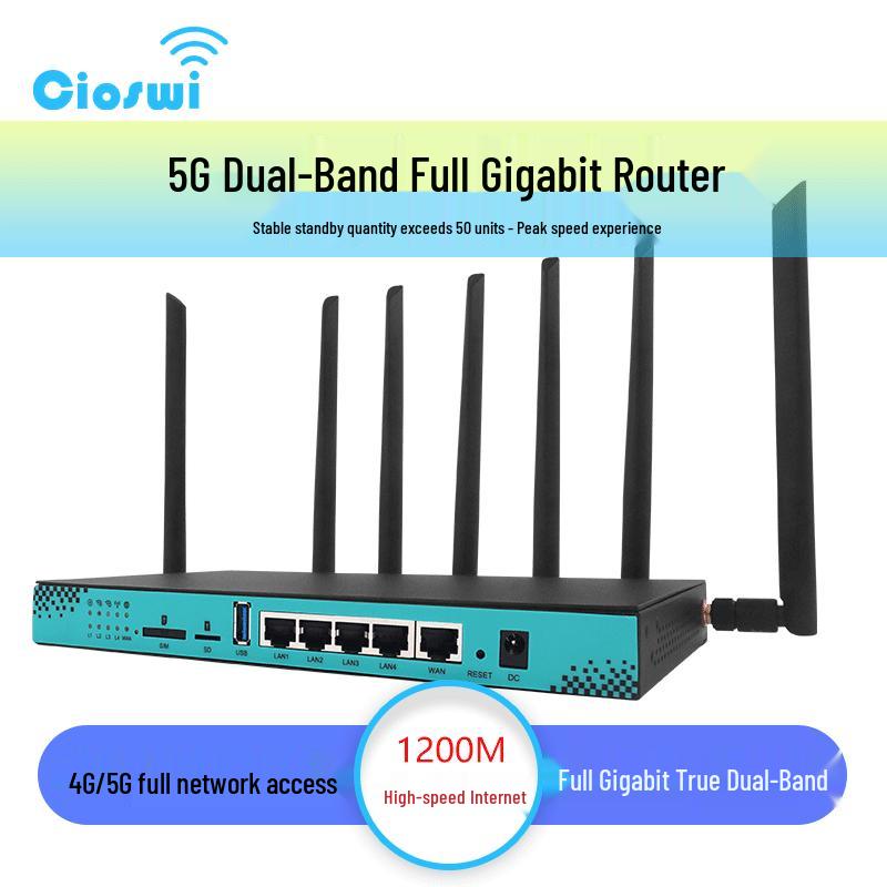 Dual-Band 5G Router with 1000Mbps Speed and Dual-Core CPU for Home Use