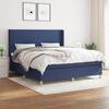 VidaXL Divan Bed with Mattress Blue 180x200 Cm Fabric - Model 3131855