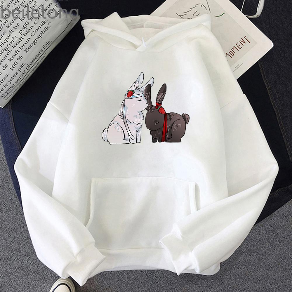 Anime Mo Dao Zu Shi Hoodie Women Streetwear Harajuku The Untamed Wangxian Bunnies Hooded Loose Long Sleeve Unisex Sweatshirts Tops