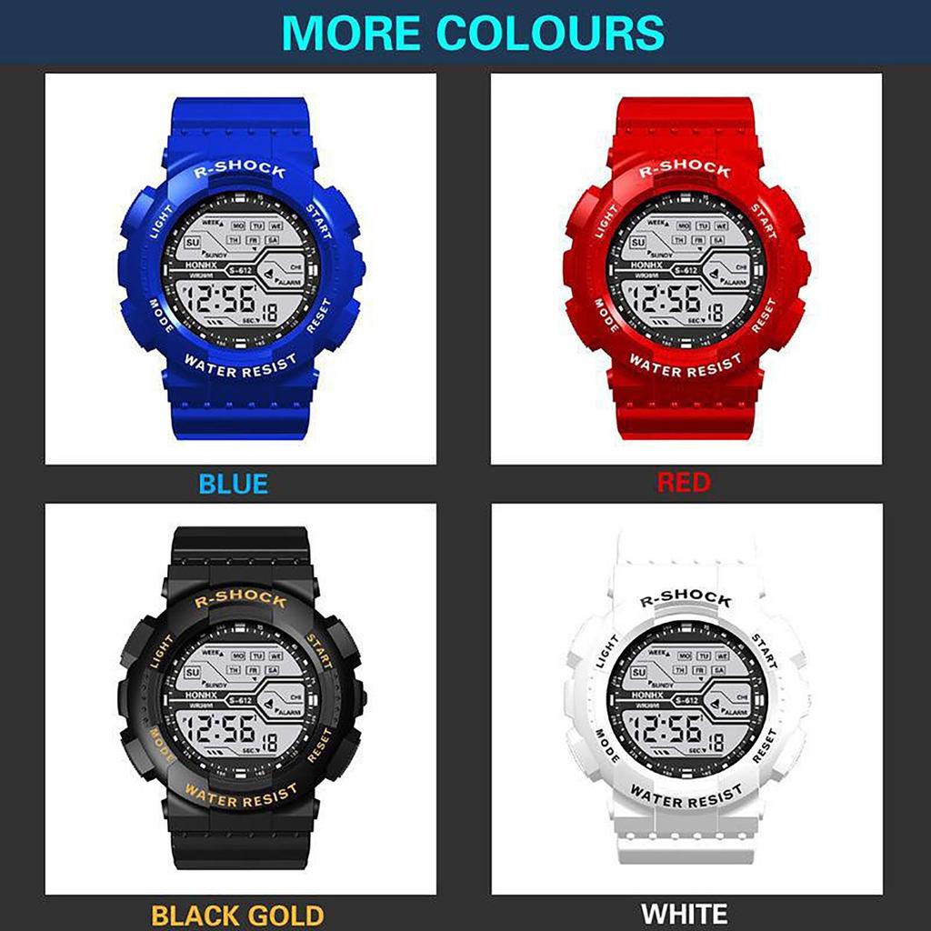 H-onhx Led Digital Watch A Variety Of Styles Of Cool Sports Electronic Watches With 4 Buttons Life Waterproof Watch