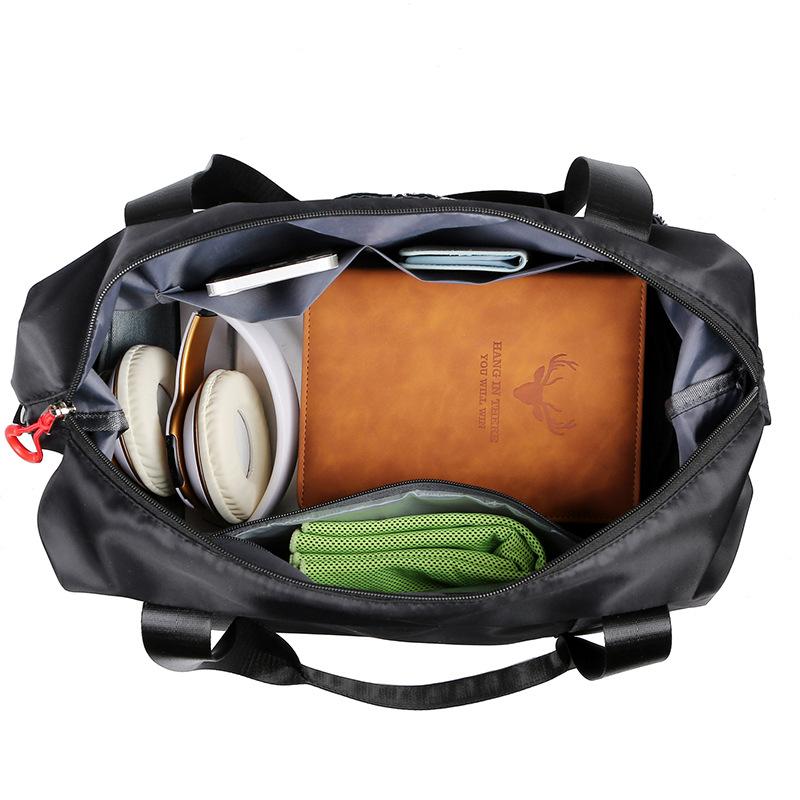 Текстурированная сумка с разделением для сухой и влажной воды для увеличения вместимости. Водонепроницаемая мужская дорожная сумка для фитнеса.