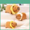 Sunflower Capybara Bagel Plush Toy Animal Stuffed Doll Decoration Gift Kids