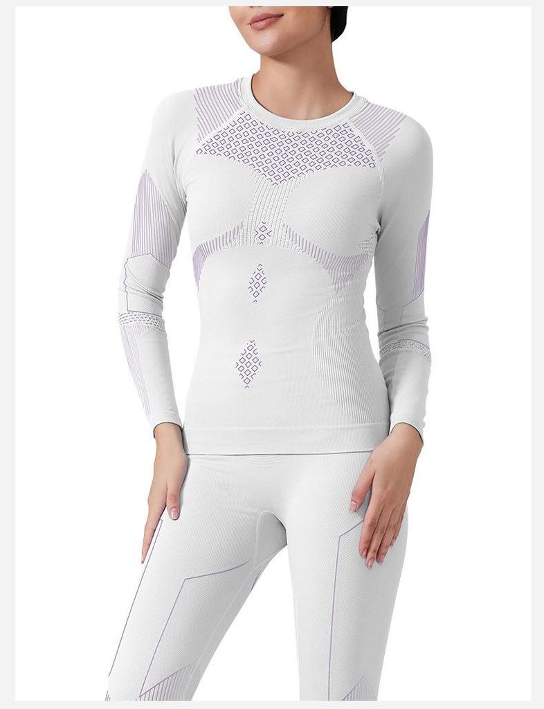 Женский быстросохнущий вязаный компрессионный базовый слой для велоспорта