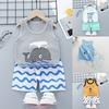 Toddler Boys Baby Kids Girls Summer Cartoon Vest+Shorts Outfit Set Clothes