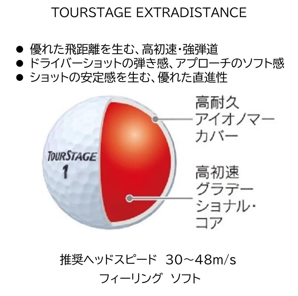 Bridgestone Golf Tour Extra 3 дюжины с оригинальной бумажной упаковкой Tommy Parts Мячи, Stage, Distance, Оранжевый, (36 мячей)
