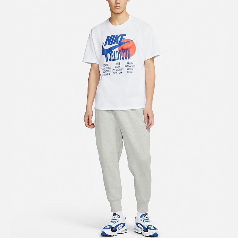 Nike Sportswear Graphic Print Short Sleeve T-Shirt Men Tops White DA0938-100