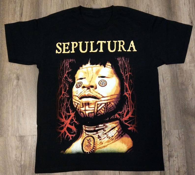 Sepultura Roots Band Black Short Sleeve T-shirt All Size