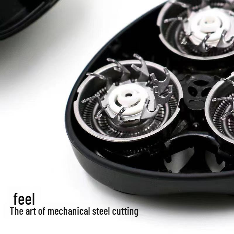 Электрическая бритва для бороды с тремя лезвиями, портативная и универсальная