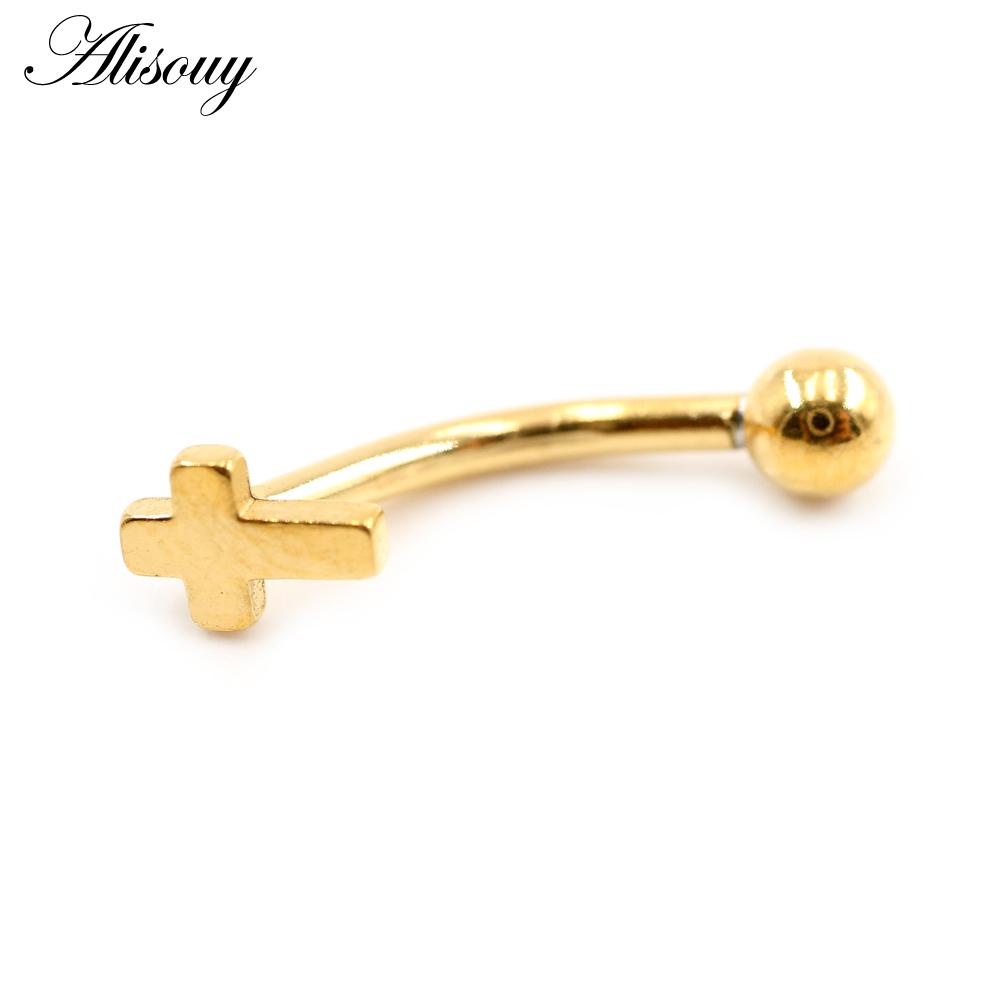 Alisouy 2 шт., сердце, крест, звезда, цветок, сталь, циркон, CZ, изогнутое кольцо для губ, кольцо для губ, серьги Daith Helix, украшения для пирсинга