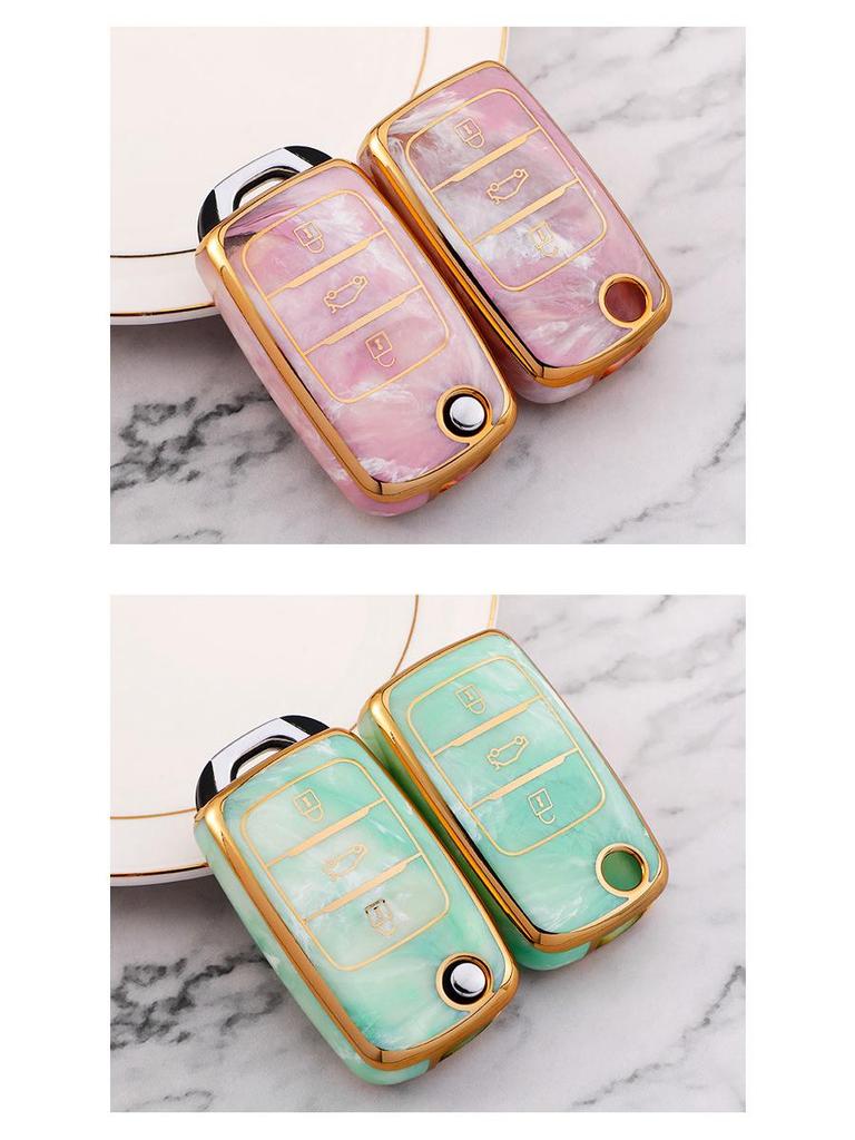 Guochao Changan Car Key Case for Women – Compatible with Yidong, CX70, Oushang CS75, Buckle CS35, Full Wrap Foldable Shell