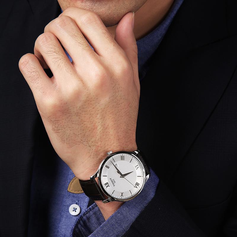 Tissot Коллекция Junya Часы унисекс с кварцевым механизмом 42 мм Белый циферблат Корпус из нержавеющей стали Кожаный ремешок T0636101603800+T0632091603800