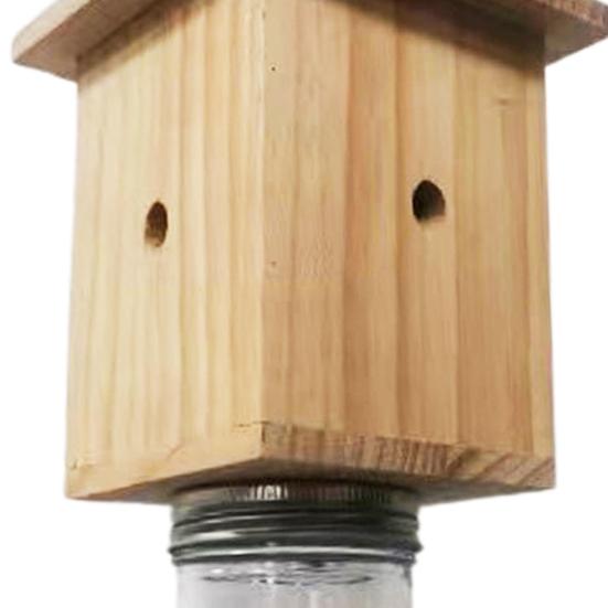 Деревянная ловушка для пчел в форме куба, не требующая особого ухода, с бутылкой