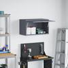 Wall Mounted Garage Cabinet with Gas Spring Door Anthracite