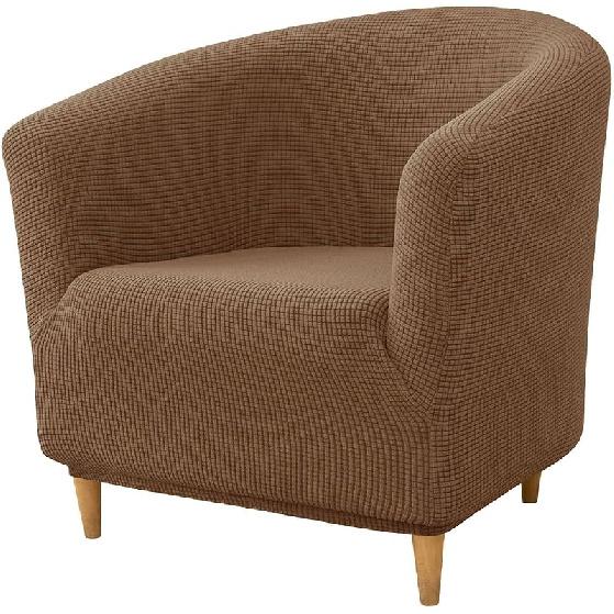 Чехол на клубное кресло, Эластичный клетчатый чехол на кресло-бочку, Съемные чехлы для кресла с подлокотниками, 1 предмет, Чехлы на кресло-бочку с эластичным низом для гостиной