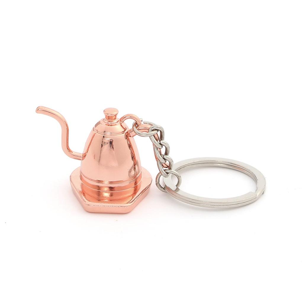 Coffee pot keychain 2-piece set (rose gold) key ring