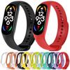 Однотонный силиконовый ремешок для часов со встроенной крышкой для Xiaomi Smart Band 10 9 8, Сменный ремешок, Только ремешок