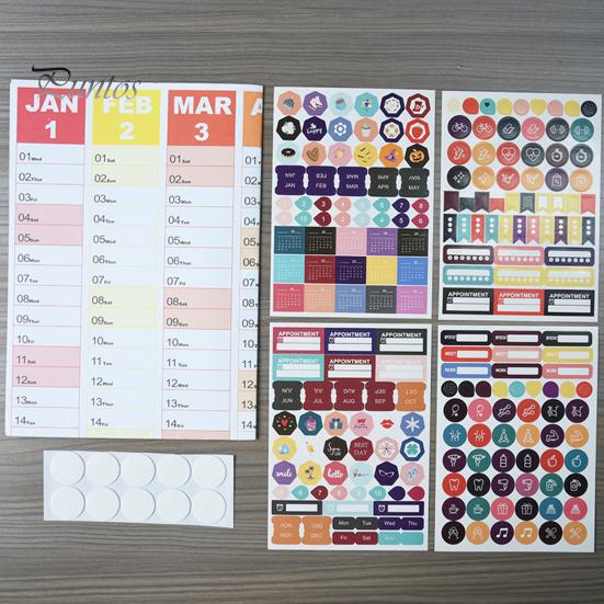 Настенный календарь на год 2025 г. Настенный календарь на целый год на одной странице Планировщик на 12 месяцев с наклейками для офиса и школы