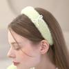 КАТТЛАЙН Лента Жемчуг Мех Повязка на голову зеленая