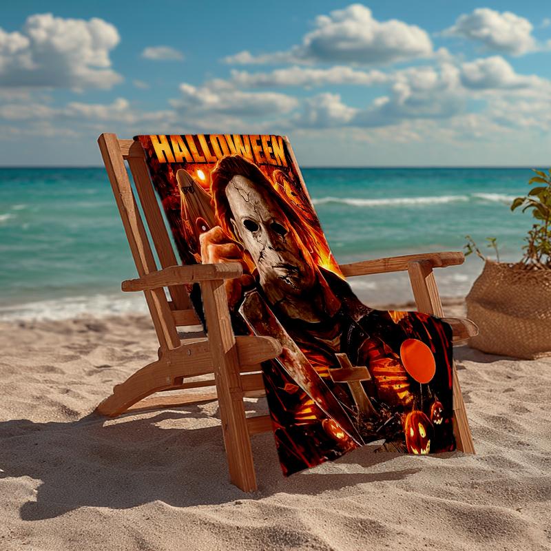Ultra-Soft Beach Towel with Halloween horror Theme,Ideal for Pool - Camping, Diving - Perfect Travel Essential, Vibrant Beach Towel.