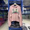 Mens Oversized Hooded Sweatshirt With Vintage Washed Print Cotton Pullover Casual Wear