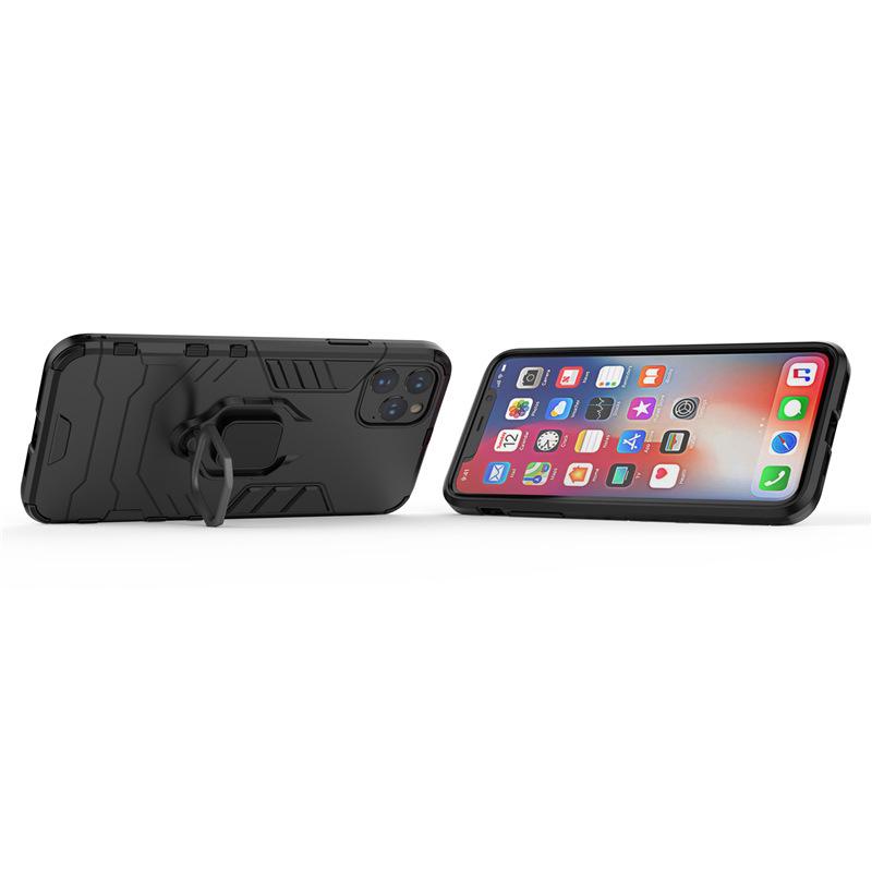 Противоударный чехол для iPhone 11/11 Pro Max Черная Пантера с кольцом-держателем для автомобиля