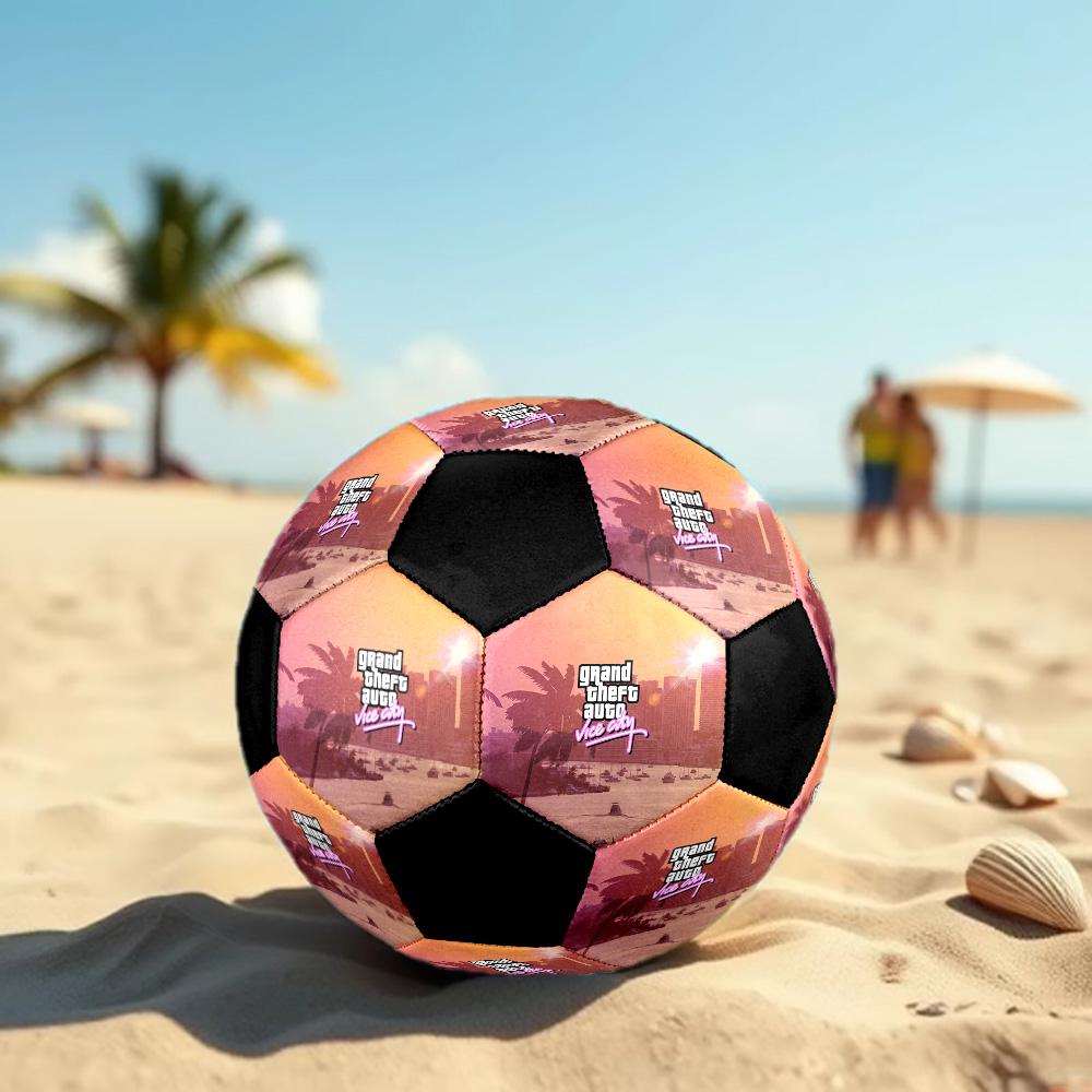 Grand Theft Auto2 Soccer Ball Colorful All Ages Machine Stitched PVC Competition Ready Durable High-Bounce.SIZE5