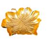 Zinc Alloy Metal Storage Plate Golden Jewelry Organizer Tray Stylish Leaf Shaped Tray  for Earrings