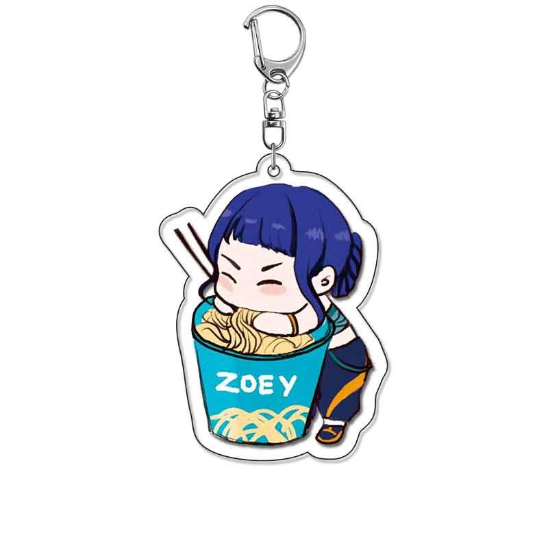 Kpop Acrylic Demon Hunters Cute Cartoon Keychains Huntrix Saja Boys Tiger Acrylic Keyrings Bag Pendant Accessories Keychain Gift