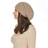 Women Cashmere Slouchy Beanie Hat Winter Thick Crimping Wool Knitted Warm Soft Skullies Beanies For Big Size For Lady Cap