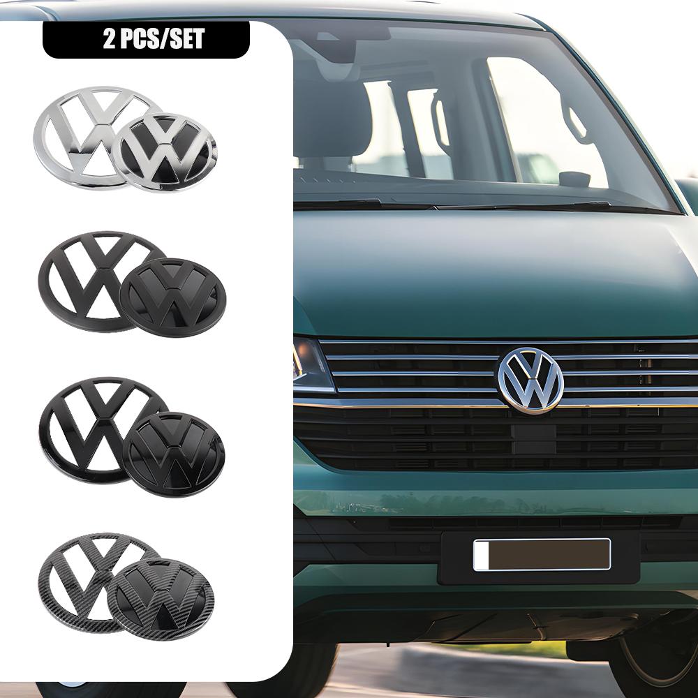1 Set Replacement Version Original Car Front Grille Emblem Center Cover Rear Trunk Lid Sticker for VW Transporter T6 2016-2020 zj7