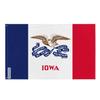 Drapeau - Iowa - 90 X 150 Cm - Polyester - Impression Recto/verso - Œillets En Fer