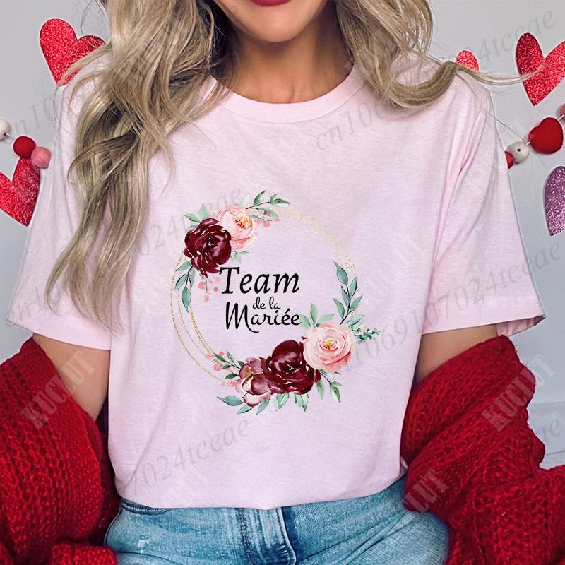 Футболка Team Future Bride с цветочным венком Девичник Свадьба Невеста Девушки Одиночество Прощай Топы